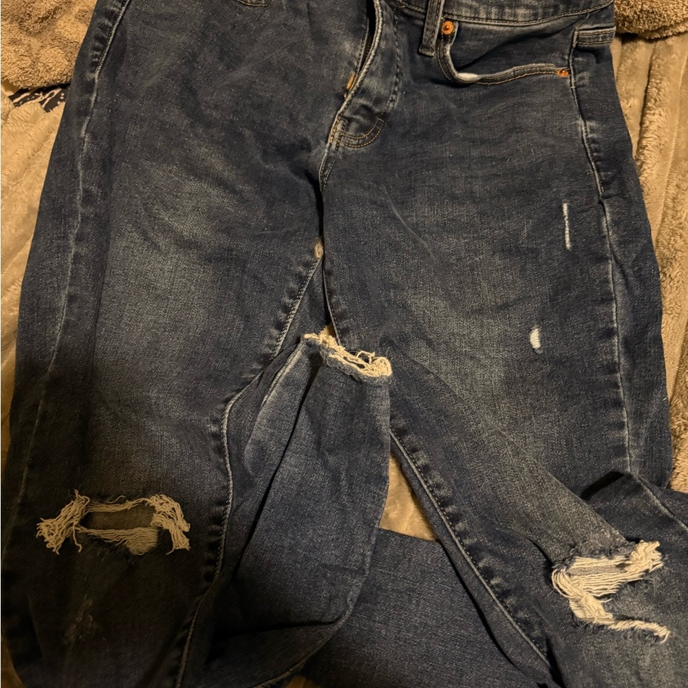 Women’s Blue Distressed Jeans Size 12